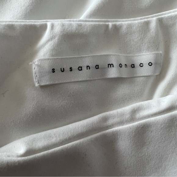 Susana monaco Bell sleeve mini dress ladies size large sugar white - Picture 4 of 7